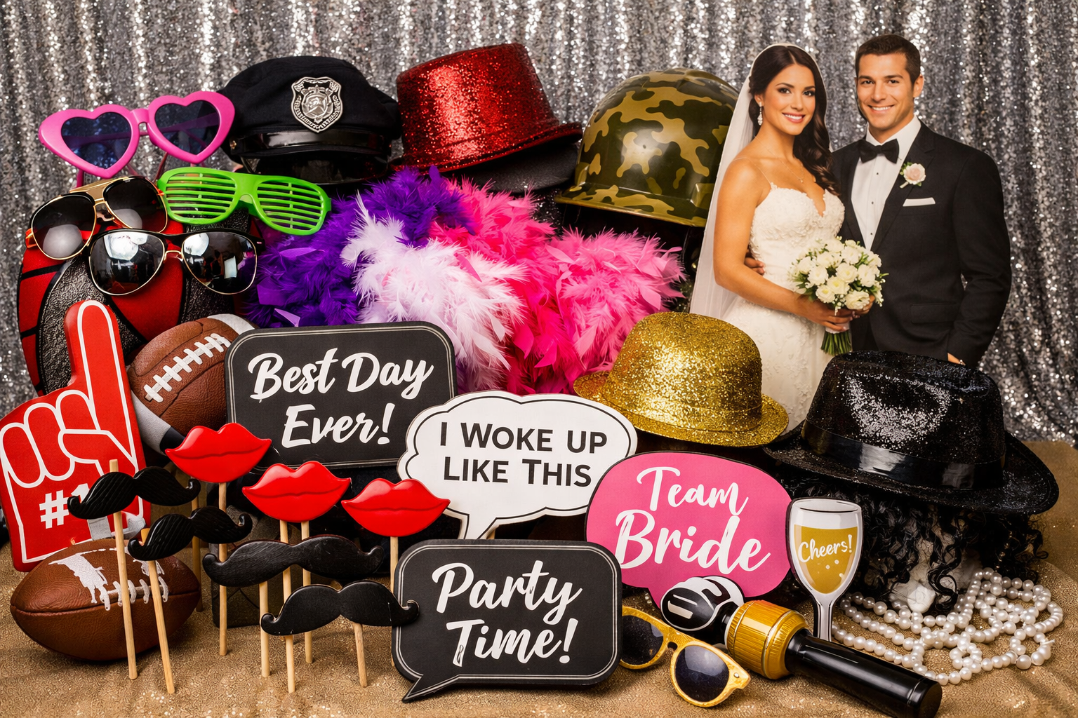 best photo booth props for chicago weddings and coprorate events