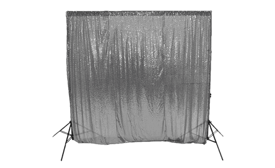 silver sequin backdrop