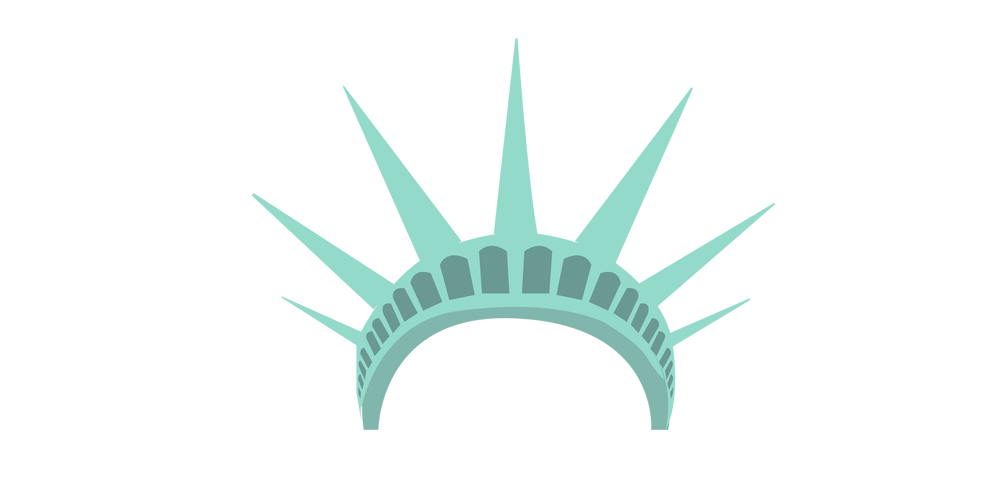 statue of liberty crown png