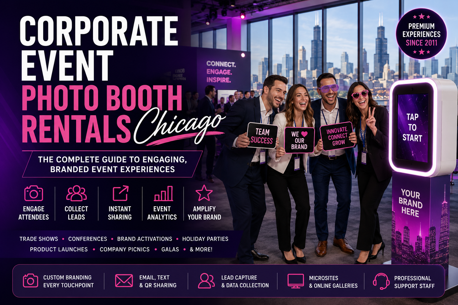corporate event photo booth rentals chicago