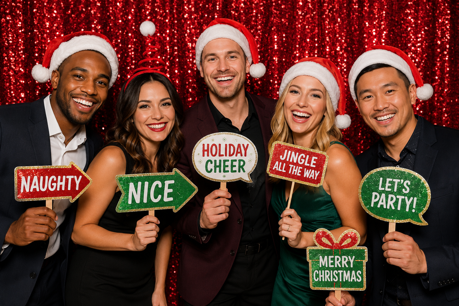 holiday party photo booth